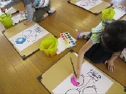 絵の具って、きれいだね！（年長組）